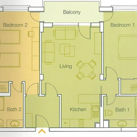 شقة Terra Complex D5 - Private - Golf, Skiing &
